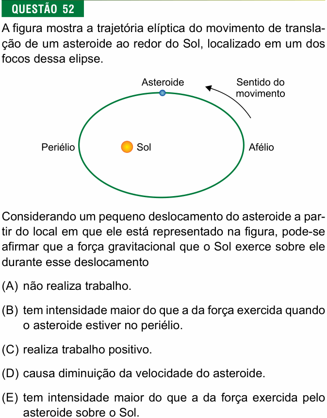 Enunciado da questão 52 de Física do FMJ 2020