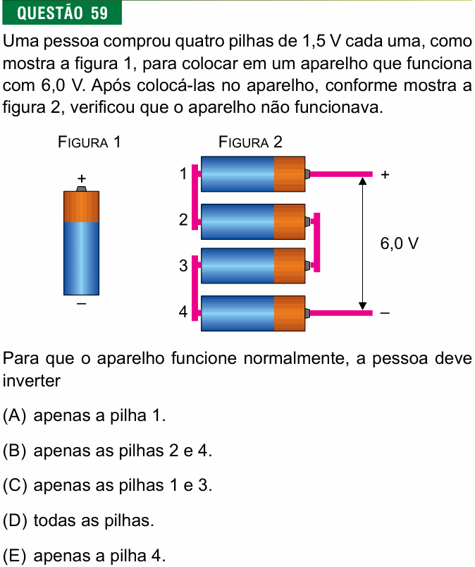 Enunciado da questão 59 de Física do FMJ 2020