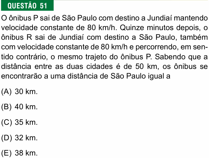 Enunciado da questão 51 de Física do FMJ 2021