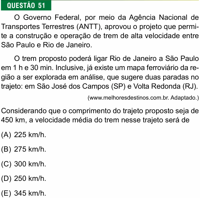Enunciado da questão 51 de Física do FMJ 2024