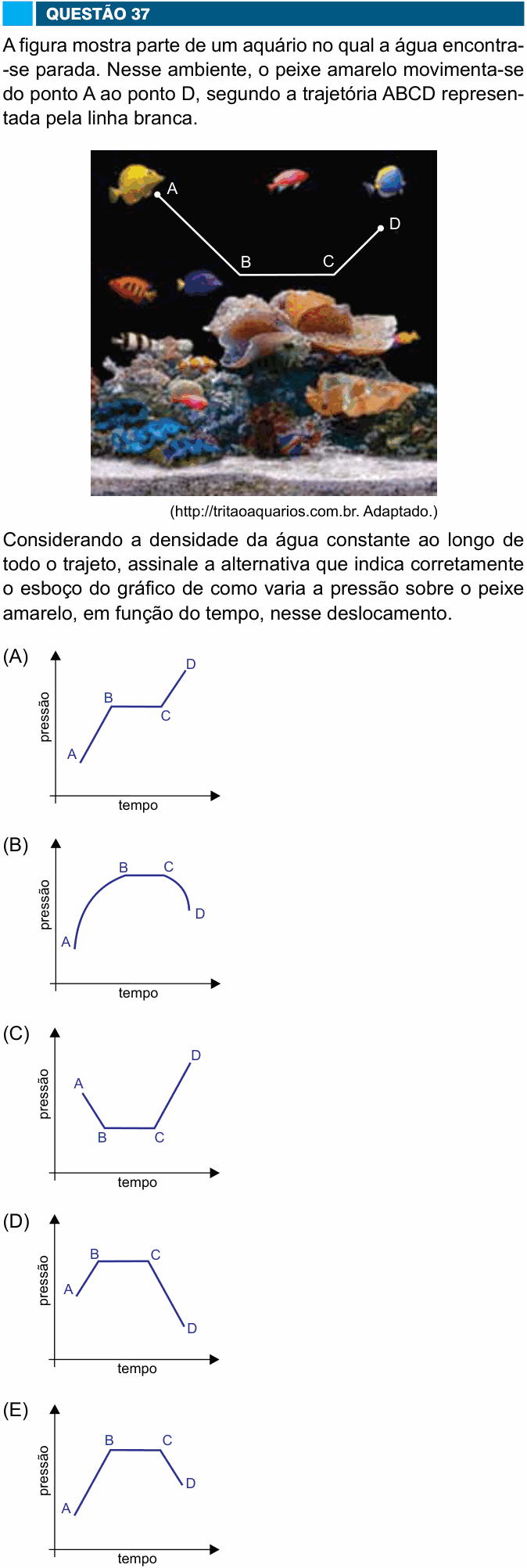 Enunciado da questão 37 de Física do FAMEMA 2016