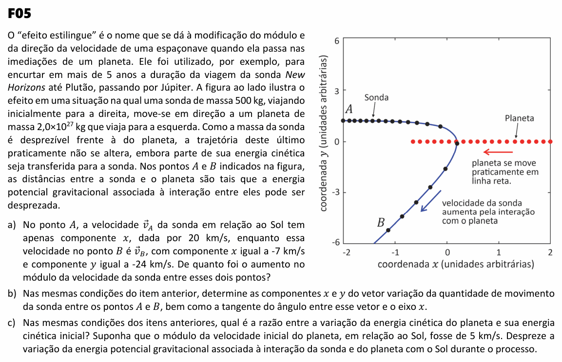 Enunciado da questão 5 de Física do FUVEST 2025 (2ª fase)