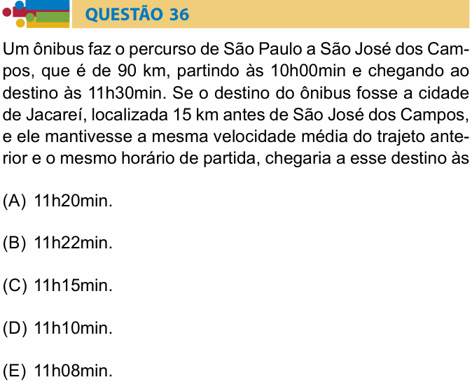 Enunciado da questão 36 de Física do Humanitas 2021 (2º semestre)