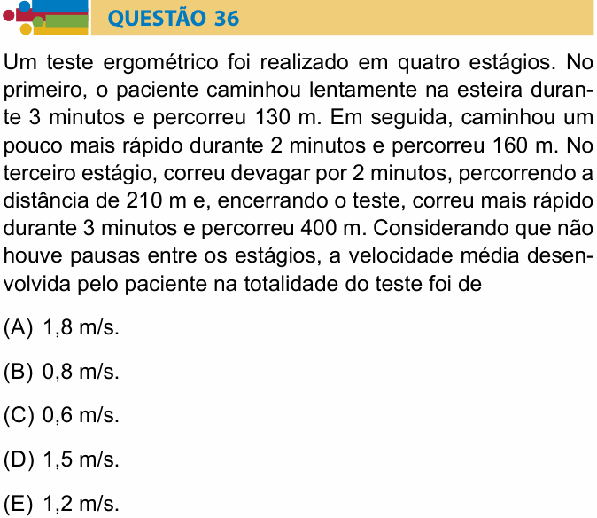 Enunciado da questão 36 de Física do Humanitas 2022