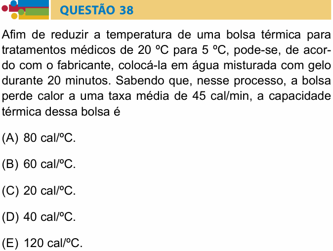 Enunciado da questão 38 de Física do Humanitas 2022