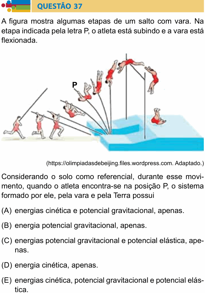 Enunciado da questão 37 de Física do Humanitas 2023 (2º semestre)
