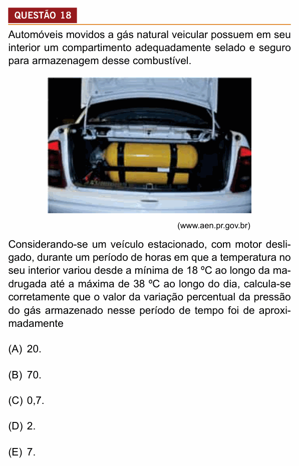 Enunciado da questão 18 de Física do Insper 2017 (Engenharias)