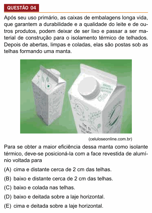 Enunciado da questão 4 de Física do Insper 2018 (Engenharias)