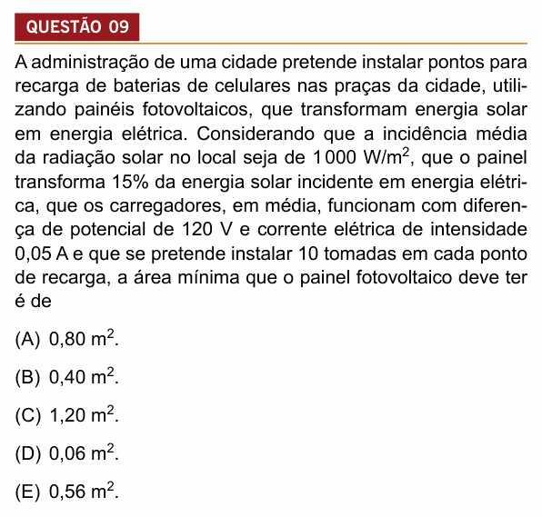 Enunciado da questão 9 de Física do Insper 2020 (Engenharias)