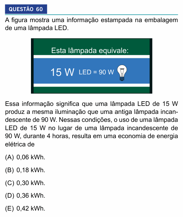 Enunciado da questão 60 de Física do Insper 2026 (2º semestre)