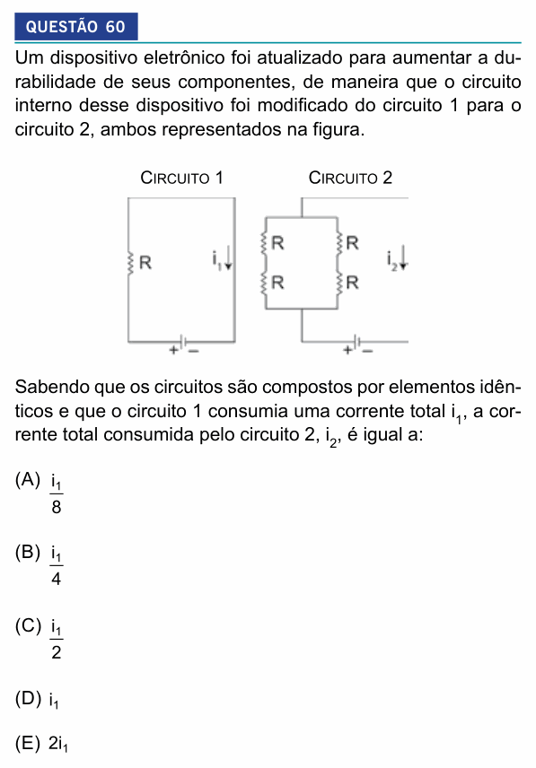 Enunciado da questão 60 de Física do Insper 2026