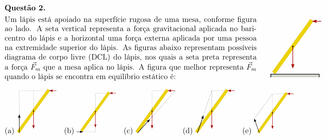 Enunciado da questão 2 de Física do OBF 2024 (1ª fase, Nível III)