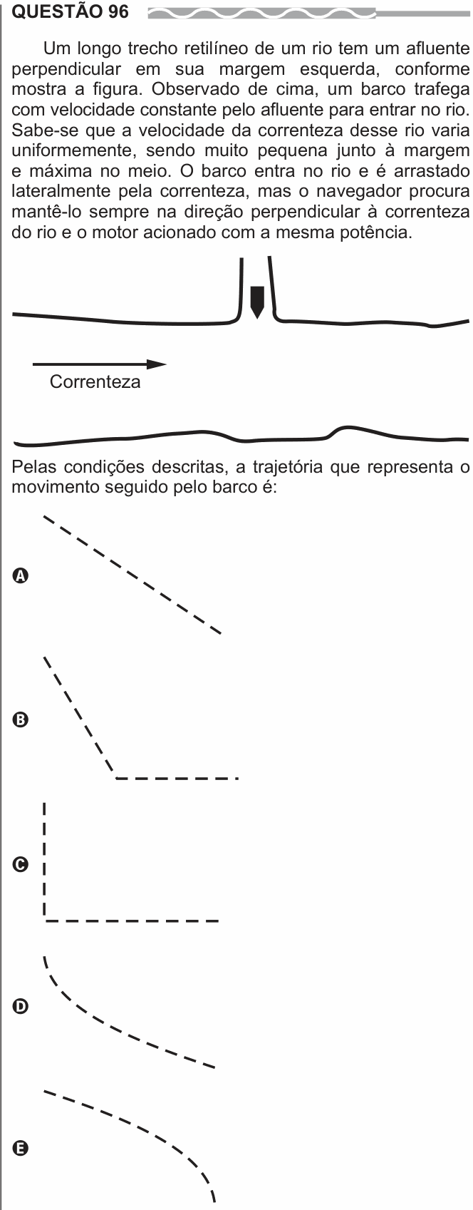 Enunciado da questão 96 de Física do ENEM 2017 (2ª aplicação)