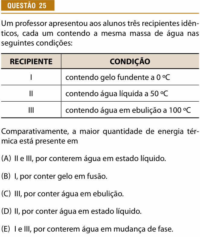 Enunciado da questão 25 de Física do Provão Paulista 2024 (2ª série, 2ª aplicação)