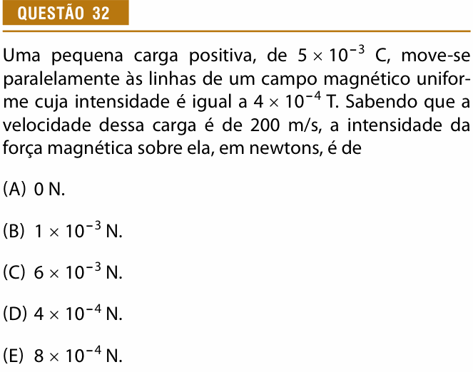 Enunciado da questão 32 de Física do Provão Paulista 2024 (2ª série, 2ª aplicação)