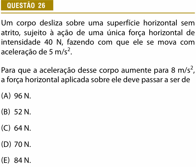 Enunciado da questão 26 de Física do Provão Paulista 2024 (3ª série, 2ª aplicação)