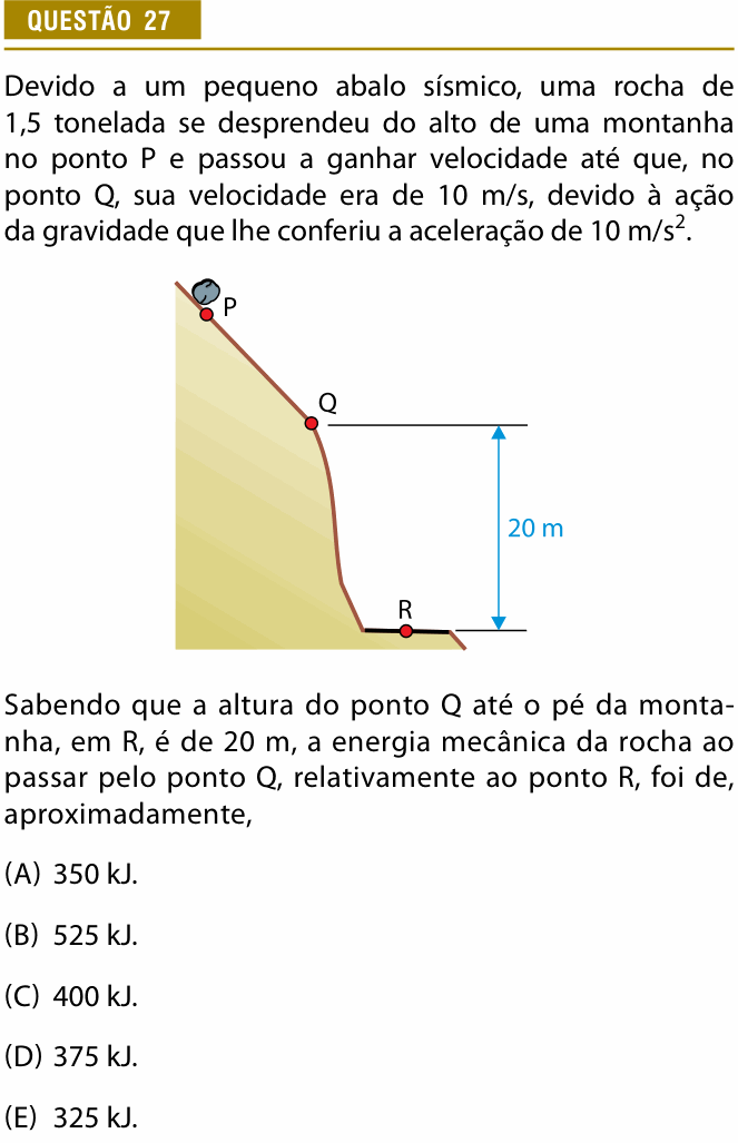 Enunciado da questão 27 de Física do Provão Paulista 2024 (3ª série, 2ª aplicação)