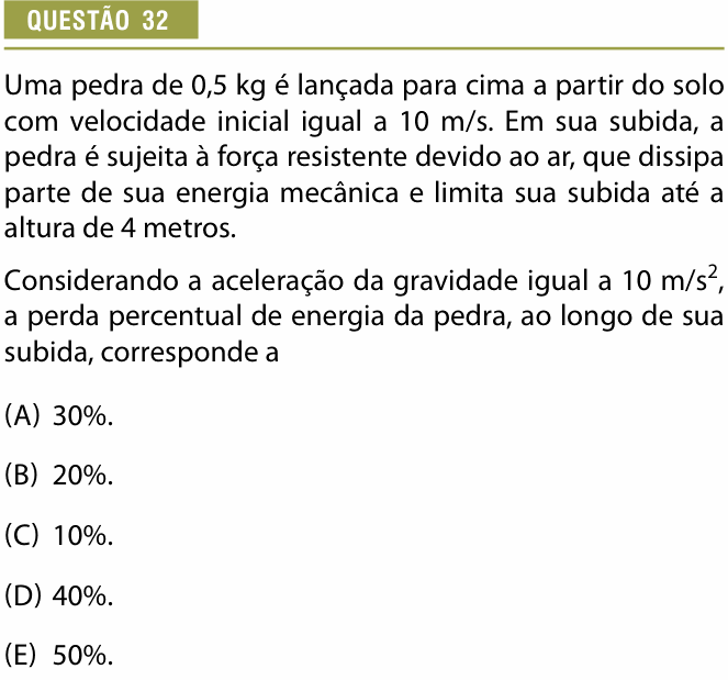 Enunciado da questão 32 de Física do Provão Paulista 2025 (1ª série, 2ª aplicação)