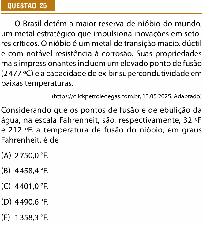 Enunciado da questão 25 de Física do Provão Paulista 2025 (2ª série, 2ª aplicação)