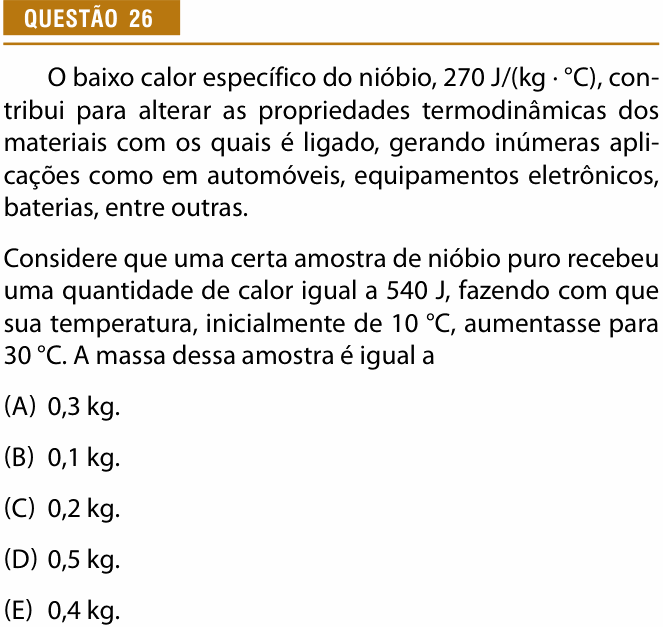 Enunciado da questão 26 de Física do Provão Paulista 2025 (2ª série, 2ª aplicação)