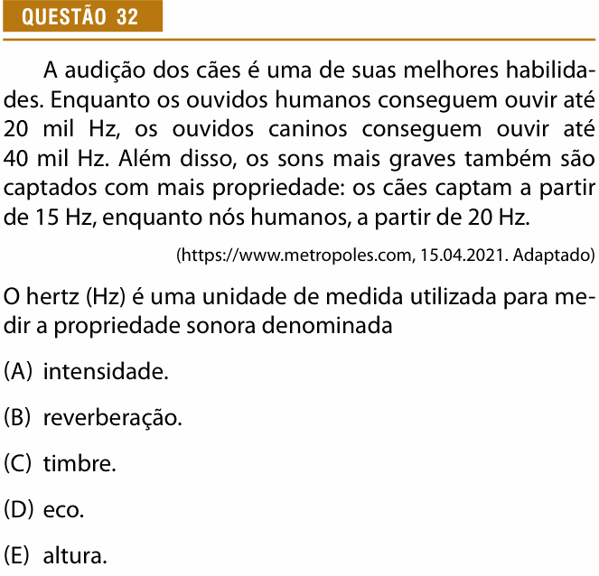 Enunciado da questão 32 de Física do Provão Paulista 2025 (2ª série, 2ª aplicação)
