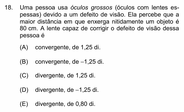 Enunciado da questão 18 de Física do PUC-Campinas 2014