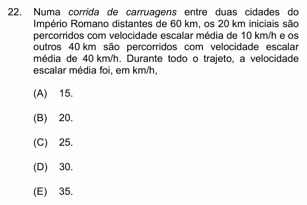 Enunciado da questão 22 de Física do PUC-Campinas 2015