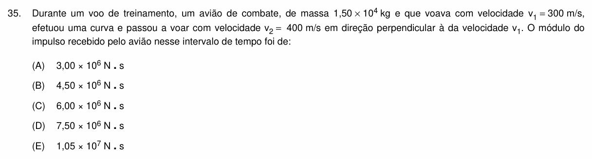 Enunciado da questão 35 de Física do PUC-Campinas 2021