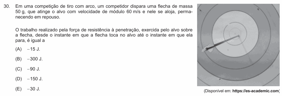 Enunciado da questão 30 de Física do PUC-Campinas 2026