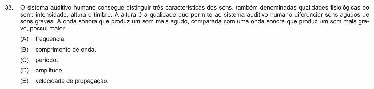 Enunciado da questão 33 de Física do PUC-Campinas 2026