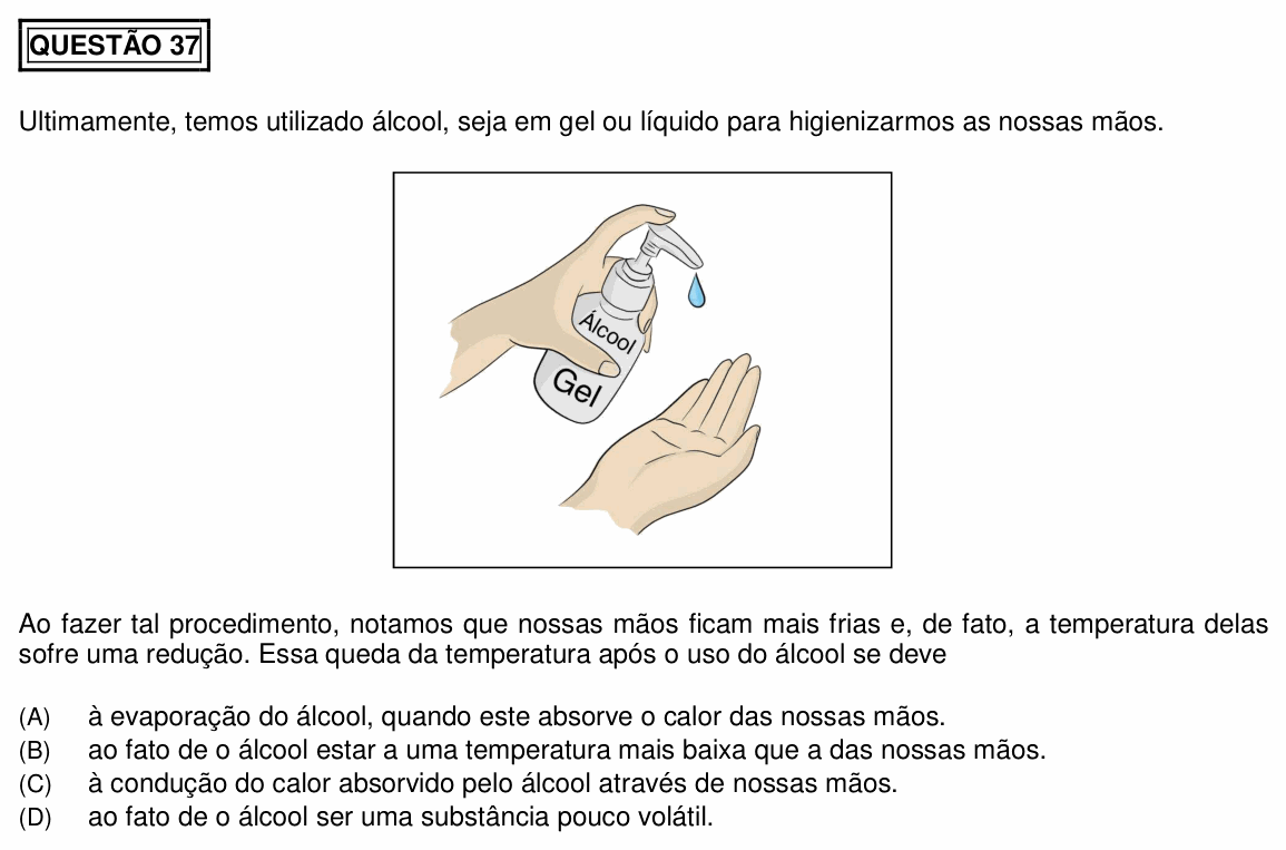Enunciado da questão 37 de Física do PUC Minas 2021 (2º semestre, Medicina)