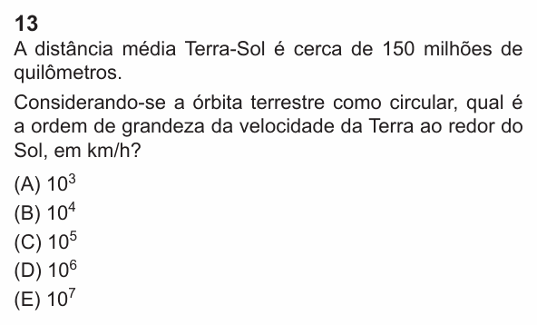 Enunciado da questão 13 de Física do PUC-Rio 2024 (Grupo 3)