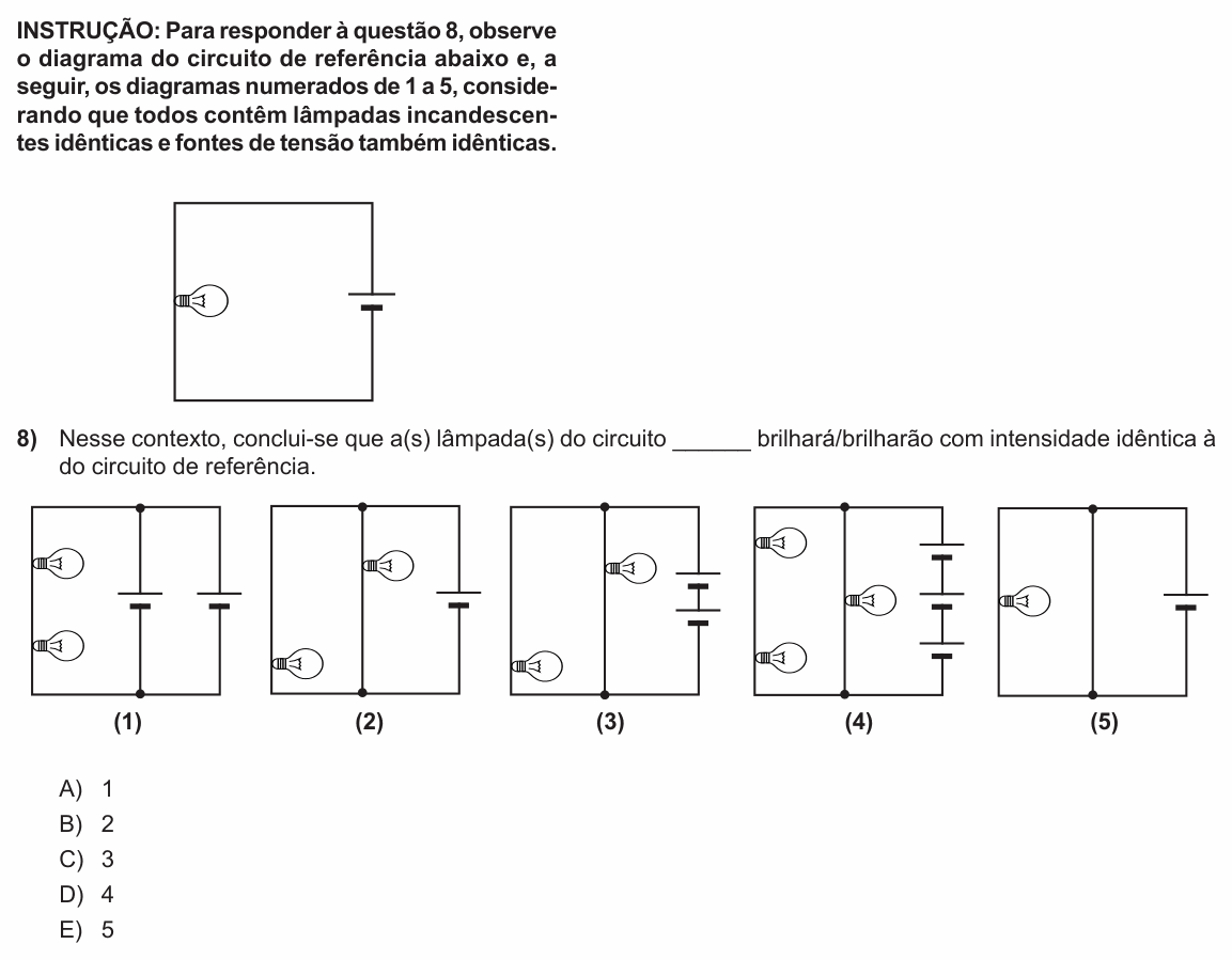 Enunciado da questão 8 de Física do PUC-RS 2012 (inverno)