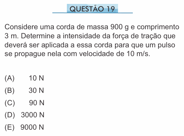 Enunciado da questão 19 de Física do PUC-SP 2015 (inverno)