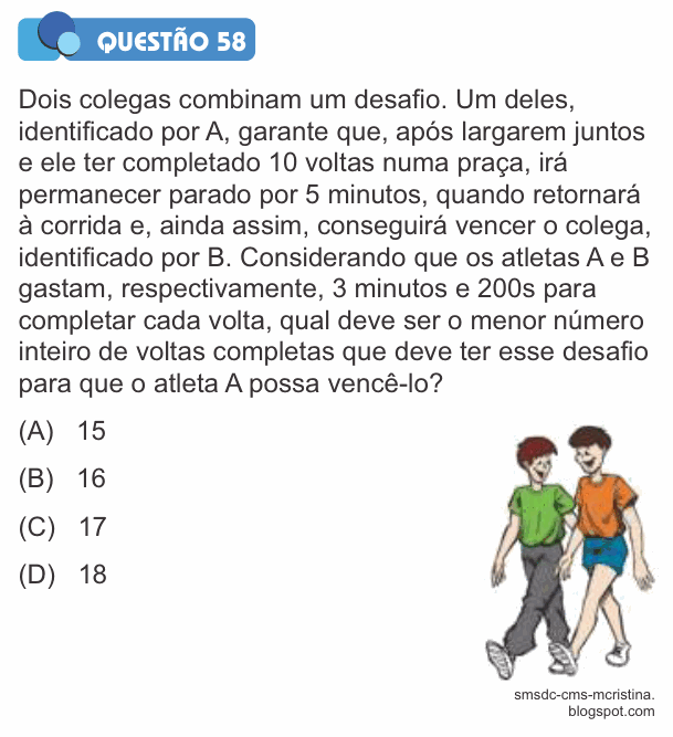 Enunciado da questão 58 de Física do PUC-SP 2016
