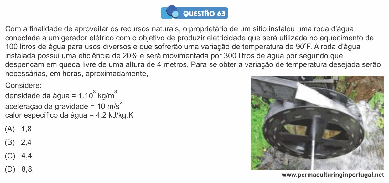 Enunciado da questão 63 de Física do PUC-SP 2016