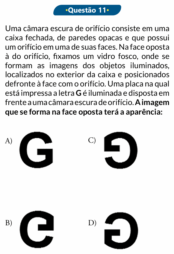 Enunciado da questão 11 de Física do PUC-SP 2019 (inverno)