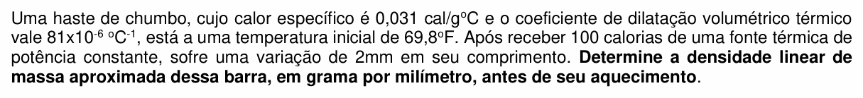 Enunciado da questão 10 de Física do PUC-SP 2021 (Parte B)