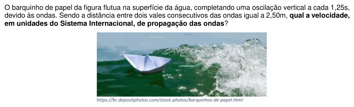 Enunciado da questão 6 de Física do PUC-SP 2021 (Parte B)