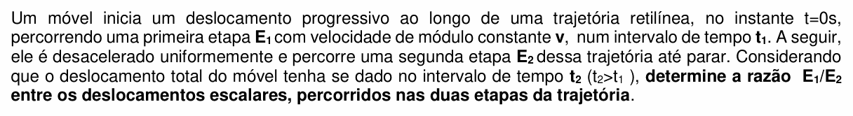 Enunciado da questão 8 de Física do PUC-SP 2021 (Parte B)