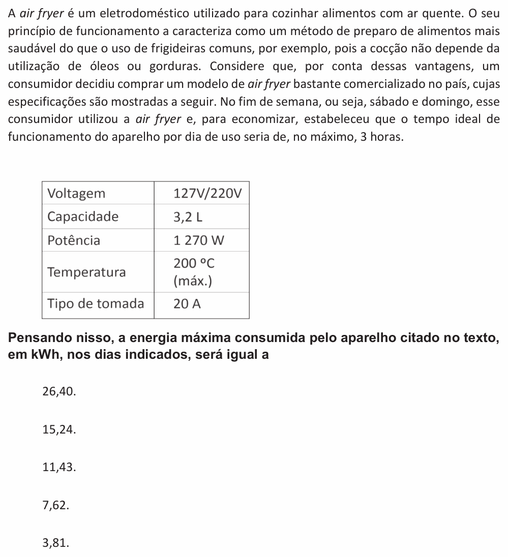 Enunciado da questão 11 de Física do PUC-SP 2023 (inverno, Parte B)