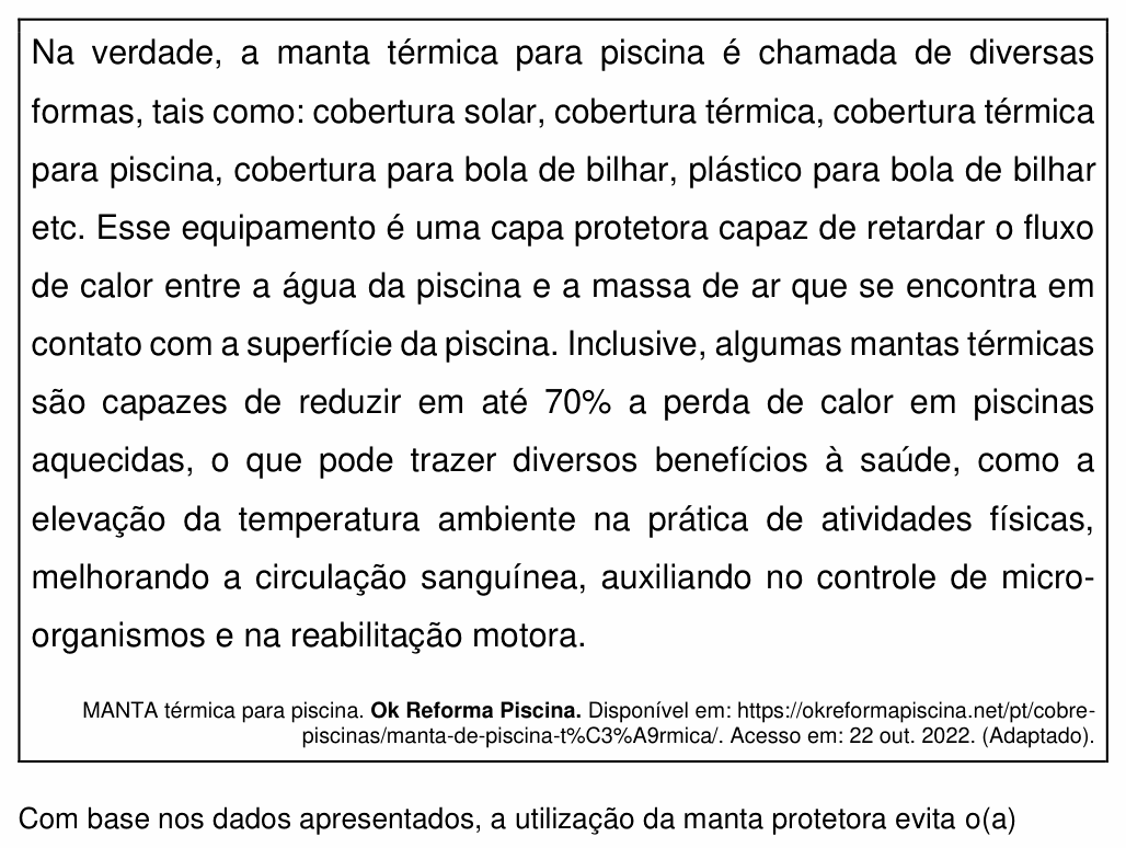Enunciado da questão 15 de Física do PUC-SP 2023 (Parte B)