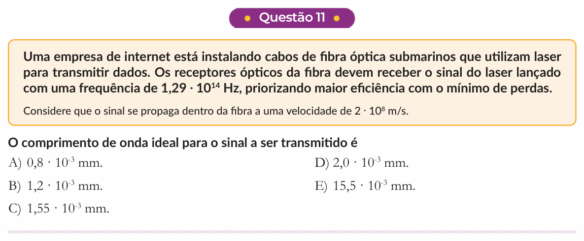 Enunciado da questão 11 de Física do PUC-SP 2026