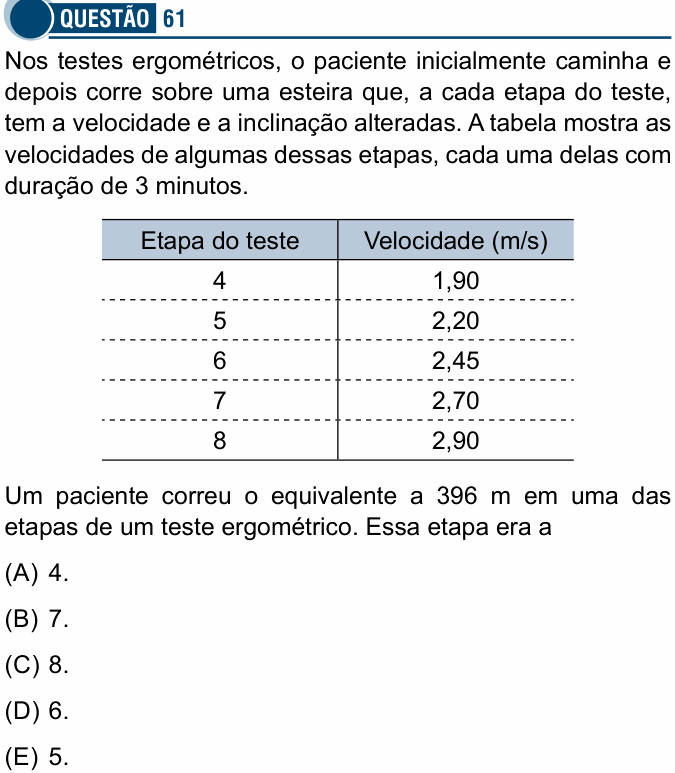 Enunciado da questão 61 de Física do Santa Casa 2025
