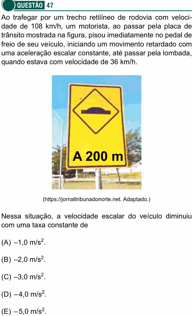 Enunciado da questão 47 de Física do Santa Casa 2026 (outros cursos)