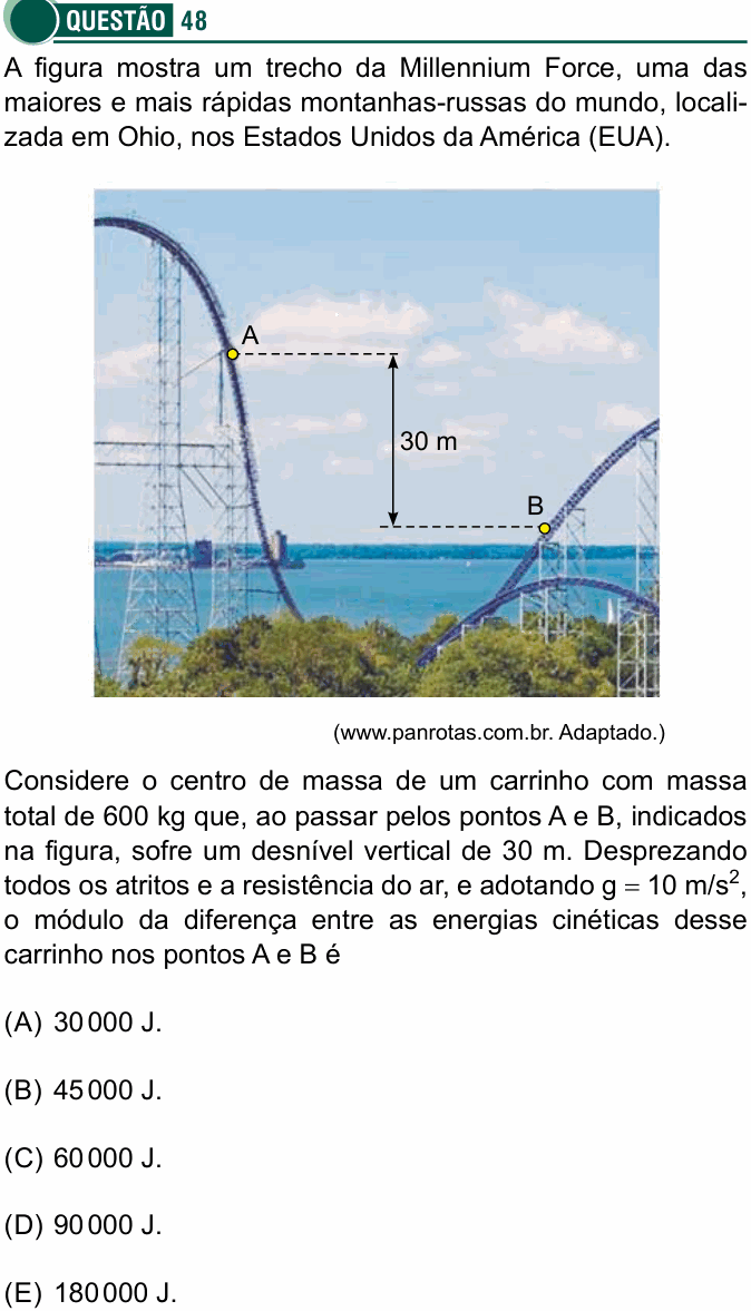 Enunciado da questão 48 de Física do Santa Casa 2026 (outros cursos)