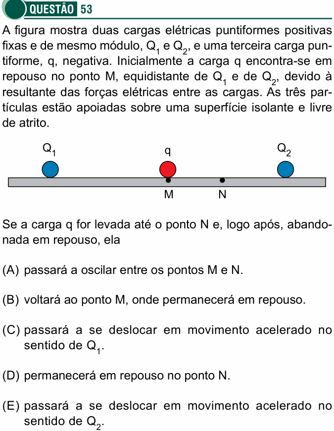 Enunciado da questão 53 de Física do Santa Casa 2026 (outros cursos)