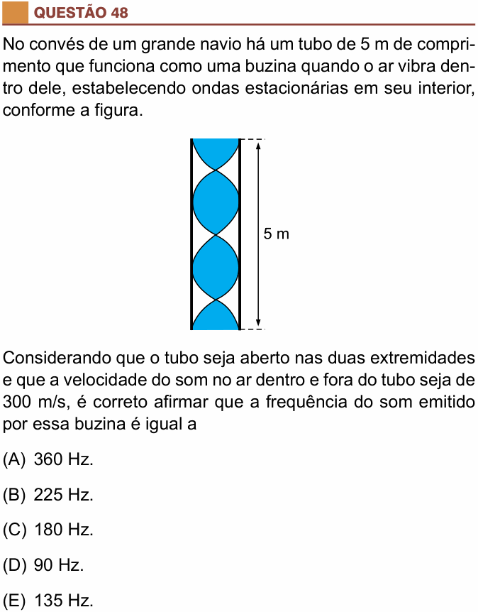 Enunciado da questão 48 de Física do São Camilo 2017 (2º semestre)