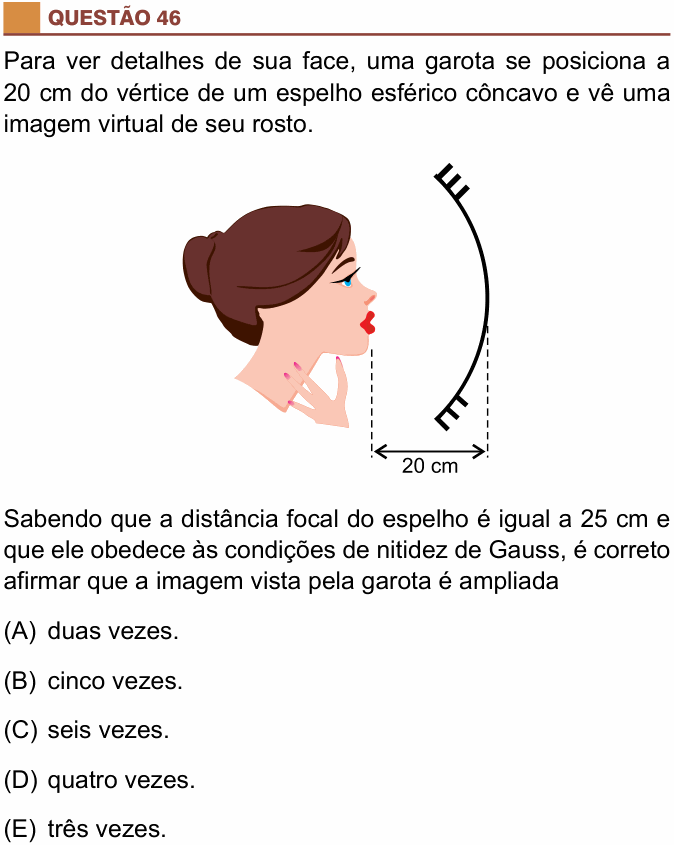 Enunciado da questão 46 de Física do São Camilo 2017