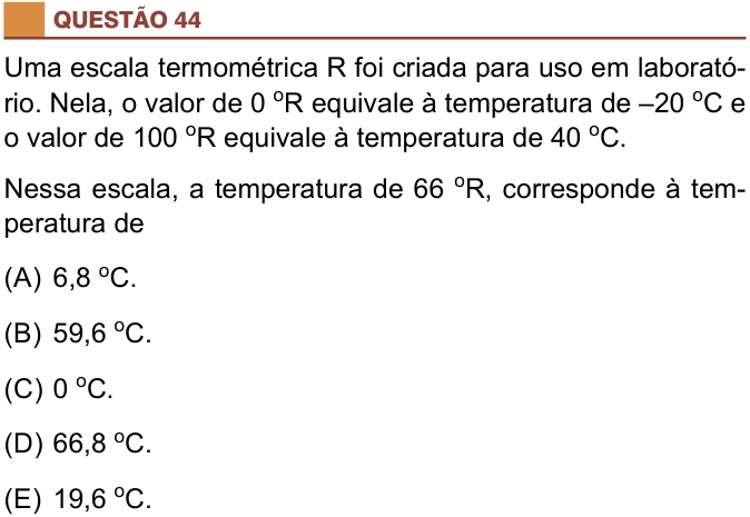 Enunciado da questão 44 de Física do São Camilo 2018 (2º semestre)